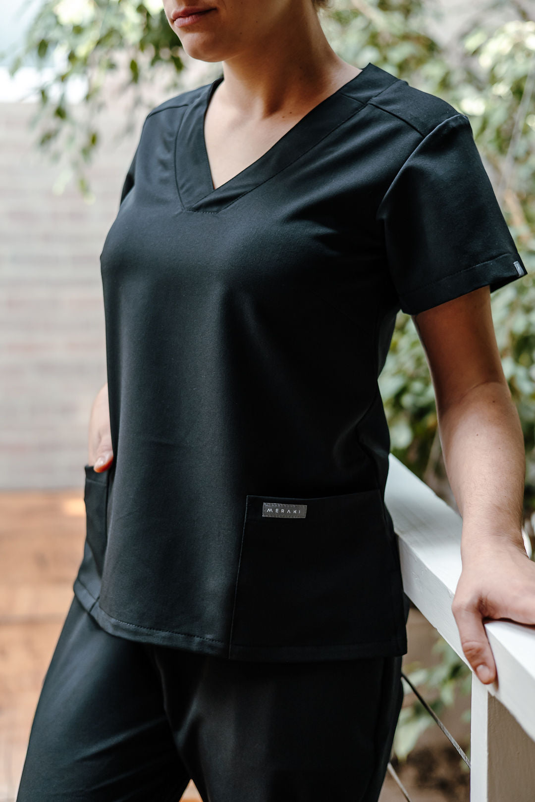 The Marie Women's Workwear Top - Black