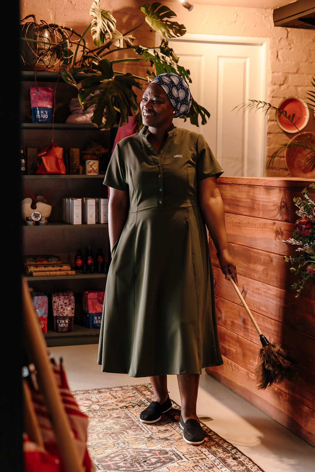 The Graca Women's Workwear Dress - Bonsai