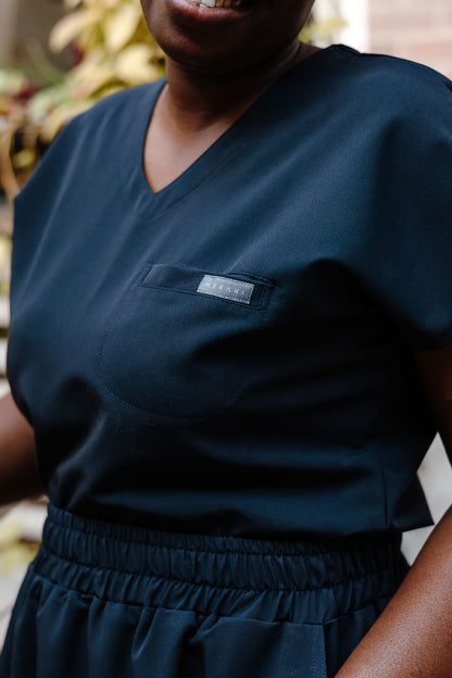 The Thuli Women's Workwear Top - Navy
