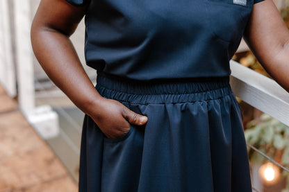 The Rachel Women's Workwear Skirt - Navy