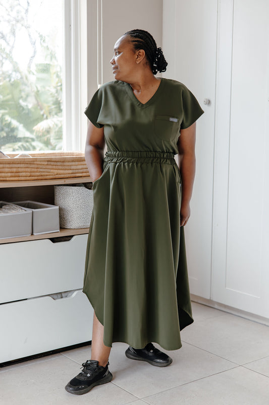 The Thuli Women's Workwear Top - Bonsai