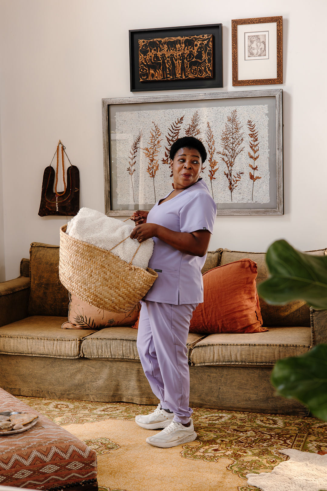 The Marie Women's Workwear Top - Lilac Infusion