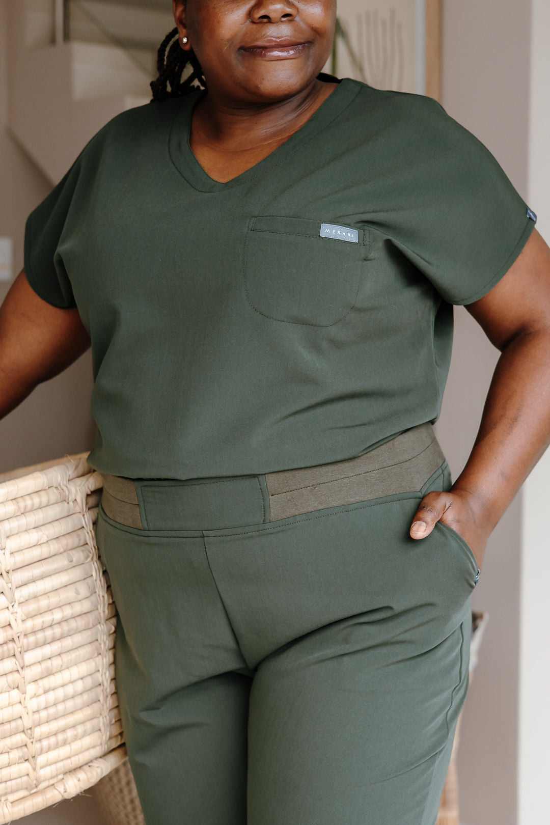 The Thuli Women's Workwear Top - Bonsai