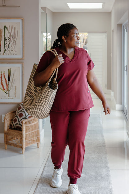 The Ladies Workwear Jogger - Burgundy