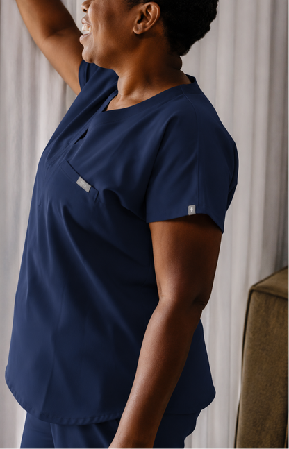 The Thuli Women's Workwear Top - Navy