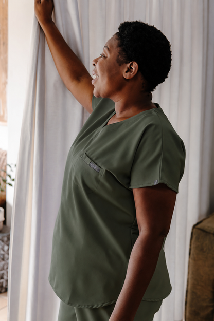 The Thuli Women's Workwear Top - Bonsai